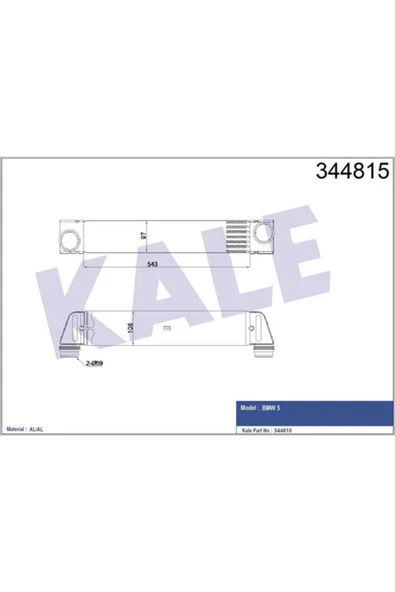 Kale 344815 OTO Radyatör  Turbo Radyatörü Bmw 5