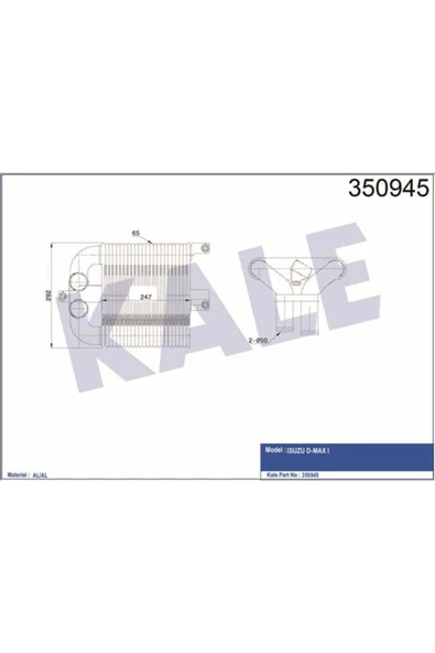 Kale 350945  İNTERCOOLER AL/PL/BRZ D-MAX I