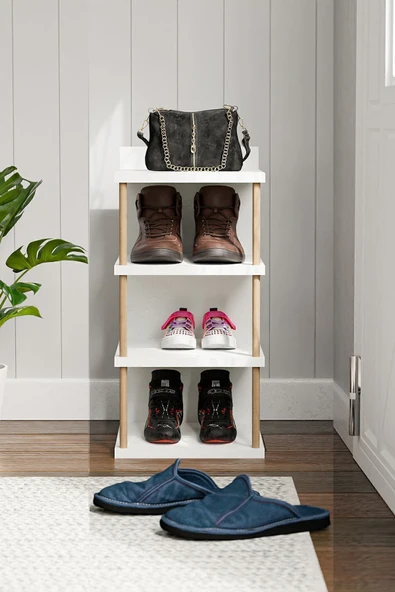 interGO Çok Amaçlı 4 Raflı Ayakkabılık, Banyo, Mutfak Düzenleyici Organizer - 3