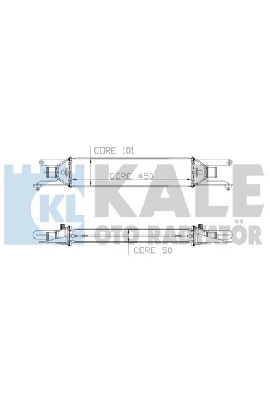 Kale 010CAC040 OTO Radyatör 0 Turbo Radyatörü Linea 07- 1.3 Mjtd 1.6 Mjtd 450X101X50