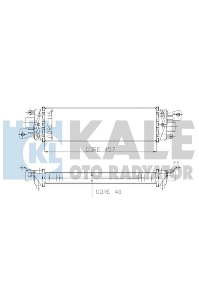 Kale 010CAC020 OTO Radyatör 0 Turbo Radyatörü Albea 1.3 Jtd Al / Al Sıstem 457X116X40