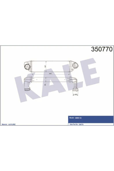 Kale 350770  İNTERCOOLER AL/PL/BRZX3