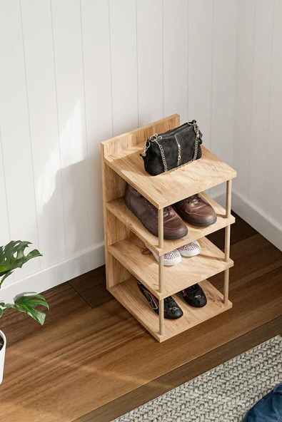 interGO Çok Amaçlı 4 Raflı Ayakkabılık, Banyo, Mutfak Düzenleyici Organizer - 2
