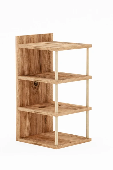 interGO Çok Amaçlı 4 Raflı Ayakkabılık, Banyo, Mutfak Düzenleyici Organizer - 4