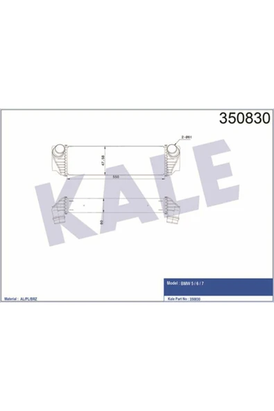 Kale 350830  INTERCOOLER BMW 5 6 7