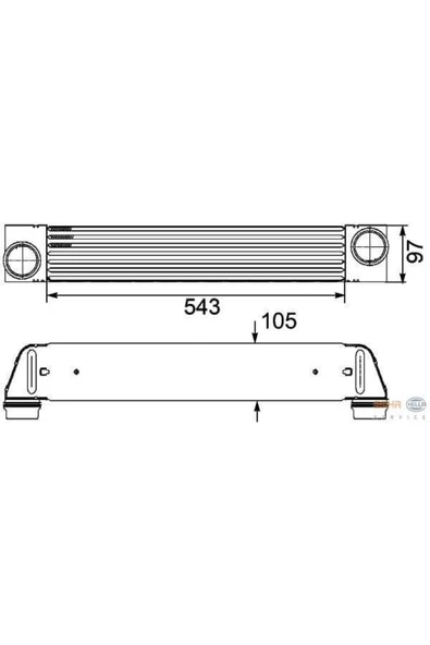 Mahle CI189000P Cı189000p Turbo Radyatörü (543×105×97) E60 E61 M47 D20 (204d4) (eno:8ml376746461)