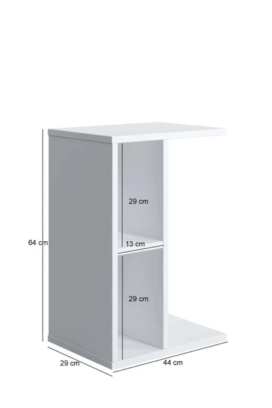 interGO Raflı Yan Sehpa Koltuk Sehpası C Sehpa Zigon Sehpa Servis Sehpası - 6