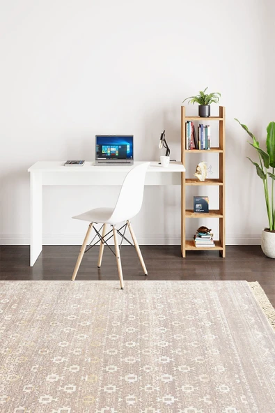 interGO Kitaplıklı Fonksiyonel Çalışma Masası - Beyaz - Atlantik Çam - 3