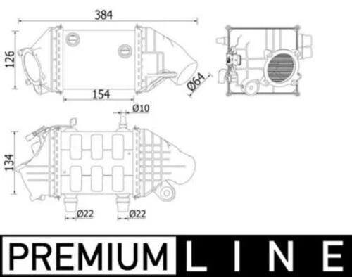 Mahle CI226000P -knecht-behr Cı226000p Intercooler Bmw 5 6 F06.f10.f12.f13 0