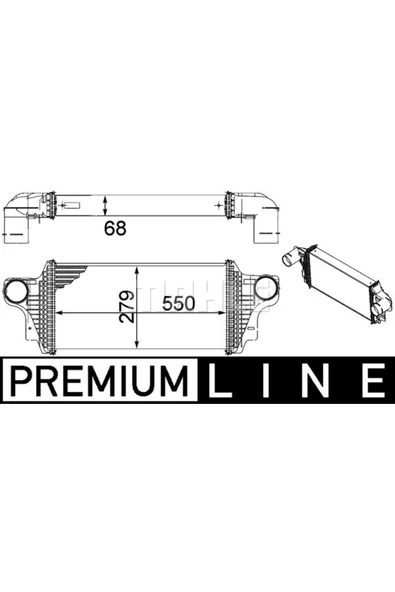 Mahle CI239000P KNECHT  Turbo Radyatörü (185×925) Mercedes Gl-Class (Eno:8Ml376754621) ürün görseli 1