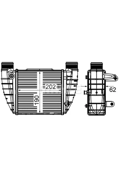 Mahle CI421000S KNECHT  Turbo Radyatörü (202×190×62) A4 2.0 Tfsı 04-08 Bpj Pyk Bgb Bwe Bul Eno:8Ml376899051
