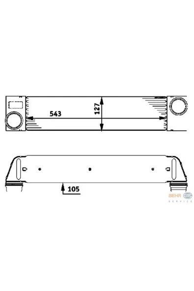 Mahle CI75000P KNECHT  Turbo Radyatörü (543×127×105)(Otomatik) E65 E66 E67 M57 D30 (306D2) Eno:8Ml376723451 ürün görseli 1