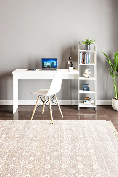 interGO Kitaplıklı Fonksiyonel Çalışma Masası - Beyaz - 3