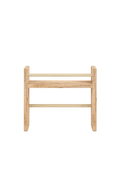 interGO Rulo Havlu Takılabilir Baharatlık Standı Tezgah Üstü Düzenleyici Ahşap Raf - Atlantik Çam - 7