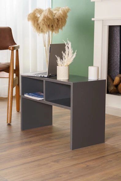 interGO Raflı Yan Sehpa Koltuk Sehpası C Sehpa Zigon Sehpa Servis Sehpası - 2