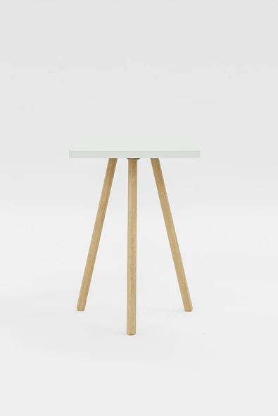 interGO Kare Yan Sehpa Ahşap Ayaklı Tekli Zigon Sehpa - 6