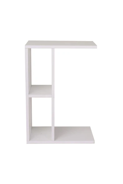 interGO Raflı Yan Sehpa Koltuk Sehpası C Sehpa Zigon Sehpa Servis Sehpası - Resim 4