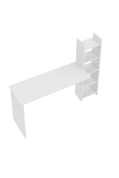 interGO Kitaplıklı Fonksiyonel Çalışma Masası - Beyaz - 5