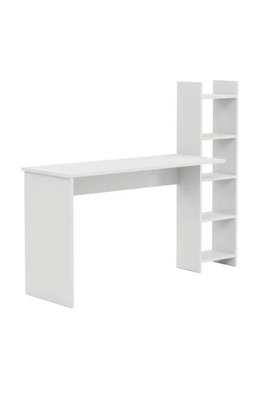 interGO Kitaplıklı Fonksiyonel Çalışma Masası - Beyaz - 4