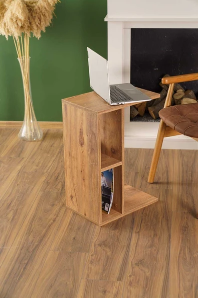 interGO Raflı Yan Sehpa Koltuk Sehpası C Sehpa Zigon Sehpa Servis Sehpası ürün görseli