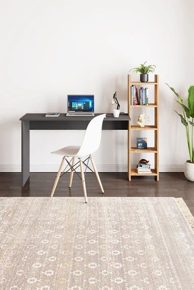 interGO Kitaplıklı Fonksiyonel Çalışma Masası - Antrasit Gri - Atlantik Çam - 3