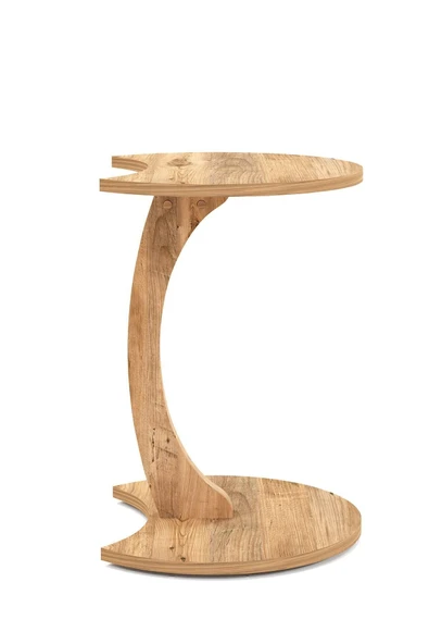 interGO Jet Tekerlekli C Sehpa Koltuk Sehpası Yan Sehpa Zigon Sehpa Servis Sehpası - Atlantik Çam - 5