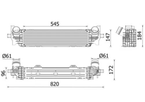 Mahle CI660000P -knecht-behr Cı660000p Intercooler Bmw 5 17518576509