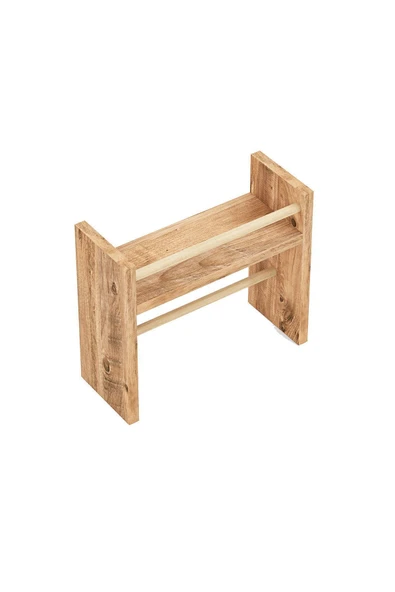 interGO Rulo Havlu Takılabilir Baharatlık Standı Tezgah Üstü Düzenleyici Ahşap Raf - Atlantik Çam - 6