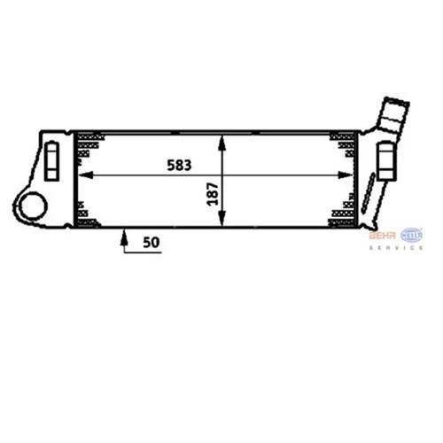 Mahle CI39000P KNECHT  Turbo Radyatörü (Intercooler) 03- Megane II-Scenic II 1.5Dci-1.9Dci ürün görseli 1