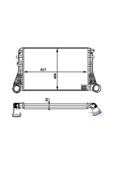 Mahle CI83000P Turbo Radyatörü Intercooler Golf V Jetta Tourant A3 Tt Leon Tole ürün görseli 1