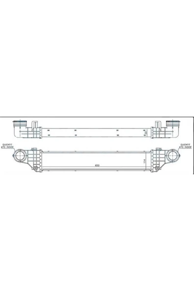 Ori IME513050 Intercooler Brazing A/M 650X115X50 E200 Cdı 2002 W211 96786