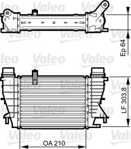 Valeo 818251  Turbo Radyatörü CLIO III 05- 1.5 DCI Modus 04- / Note 06- 1.5 DCI Nv200 09-
