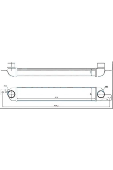 Ori IOP516050 Intercooler Brazing A/M 525X87X50 Meriva A 1.3 Cdti 2003 96717