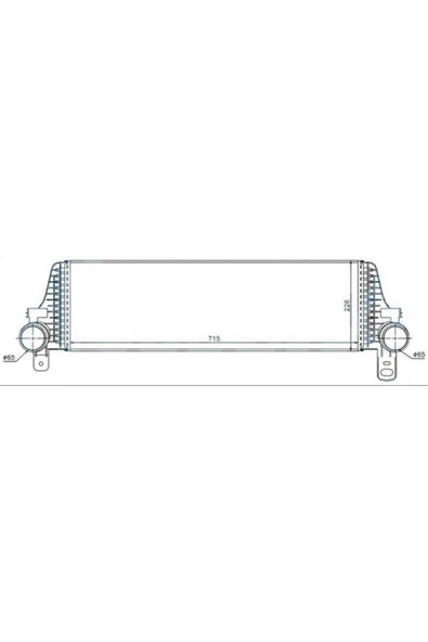 Ori IVW508050 Intercooler Brazing A/M 715X226X50 Transporter T5 2.0 TDI 2003 / T6 2.0TDI 2015 96571