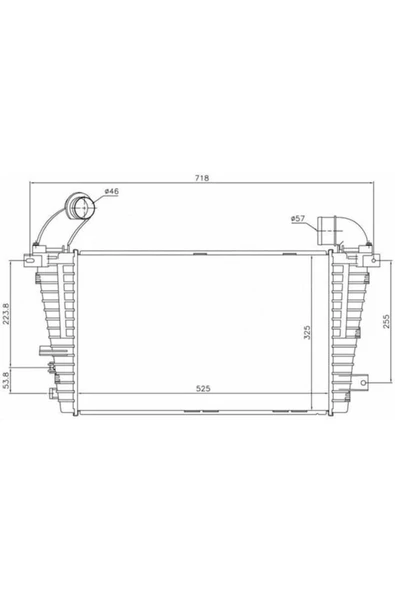 Ori IOP513027 Intercooler Brazing A/M 525X325X27 Astra H 1.7 Cdti 2004 96590