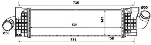 Ori IFR001050 S  Turbo Radyatörü Intercooler Ford Focus II 1.6TDCI 1.8TDCI 2.0TDCI 04 12 Cmax 03-10 Mek-Otom
