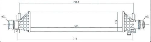 Ori IOP502062 S  Intercooler Brazing Intercooler A/M 570X124X62 Mokka 1.4İ 2013 96375