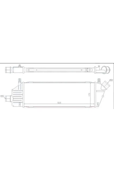 Ori INI507031 Intercooler Brazing A/M 523X175X31 Micra 1.5 Dci 2002 96578 - 1