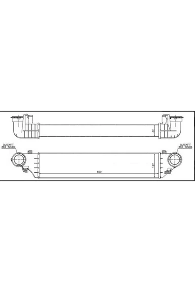 Ori IME511062 Intercooler Brazing A/M 650X127X62 C180-C200 Cdı-C200 Komp-Clk 200 2000 W203 96672