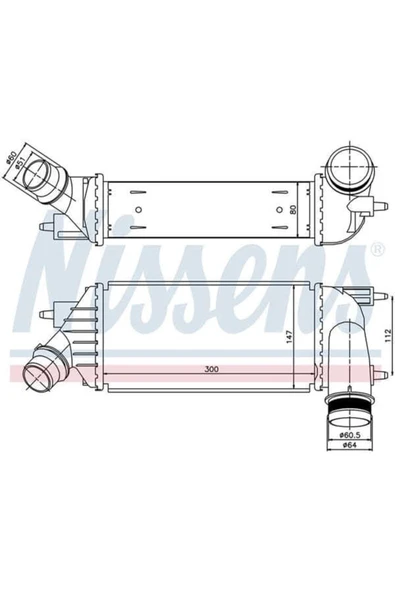 Wisco 0384.P2 0 Turbo Radyatörü Mt 300x145x80 Mm Citroen C8 Jumpy Fiat Scudo Peugeot Expert Toyota Pro