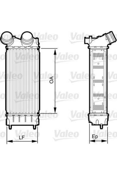 Valeo 818226  Turbo Radyatörü 308 07- 1.6 Hdı 3008 09- 1.2 Thp 5008 09- Partner 08- 1.6 Hdı / C4 10-