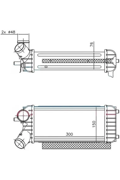 Ori IFR508076 Intercooler Brazing A/M 300X150X76 C-Max 1.6 TDCI 2010 96491-8V619L440Ce-1692747