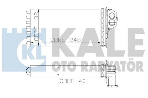 Kale 2081822AL OTO Radyatör  Kalorifer Radyatörü 206 98- 206 - Te3 09- / Xsara 99- 247X134