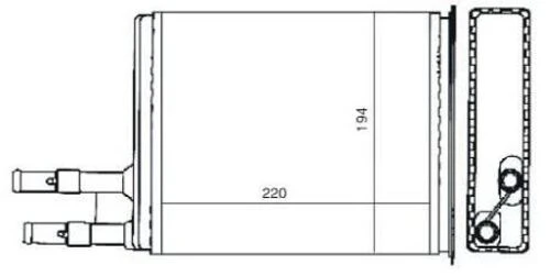 Mga 81104  Kalorifer Radyatörü Ducato 94-02 / Boxer 94-02 / Jumper 94-02 Relay 94-02 220X194 ürün görseli
