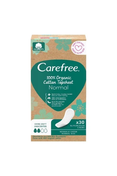 Carefree Organic Cotton Topsheet Normal Günlük Ped 30'lu Paket - 2