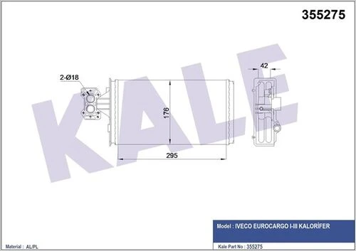 Kale 355275 OTO Radyatör  Kalorifer Radyatörü Iveco