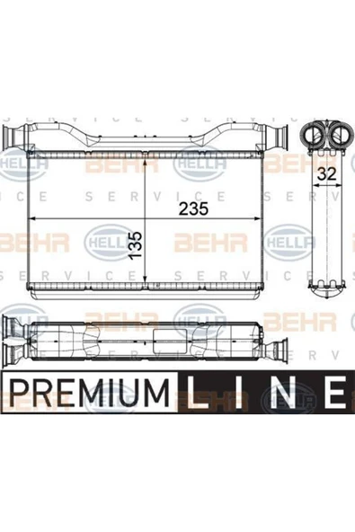 Mahle 8FH351315491 8fh351315-491 Kalorifer Radyatörü Bmw 5 Bmw 6 Bmw 7 Alpına