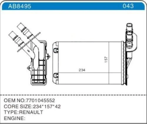 Zenon RN2653 Kalorifer Radyatörü CLIO II 00 Symbol II 08 234×157