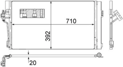 Mahle AC762000S KNECHT  Klima Radyatörü (710×392×20) W639 3.5 2.0 Cdı 2.2 Cdı M 272.978 (Eno:8Fc351343014)