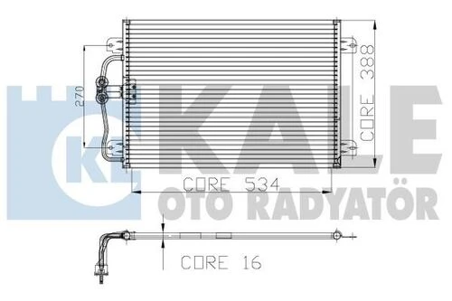 Kale 050ABC020 OTO Radyatör 0 Klima Radyatörü Megane I 95- 545X391X16